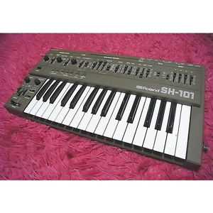 Used Roland Vintage monophonic analog synthesizer SH-101 keyboard