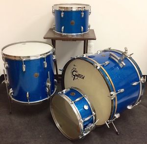 Vintage Gretsch Drum Set - "Blue Glass Glitter" - Made in USA