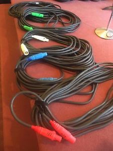 5-75' pieces of Carol 2/0 600 V Pro copper stage light wiring with Cam-Loc conn.