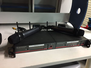 Two Sennheiser G3 Wireless Microphone Vocal Voice System EW 100-835 G3-1G8