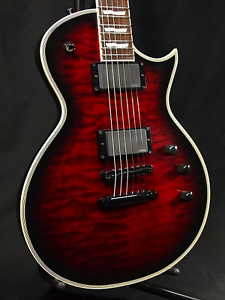 ESP E-II Standard Eclipse QM Electric Guitar See Thru Black Cherry Sunburst
