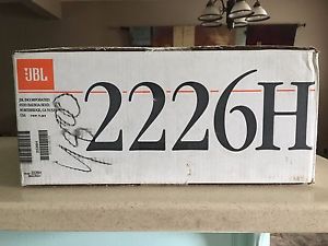 2 JBL 2226H speakers audiophile subwoofers midrange NIB not reconed pro diy NR!