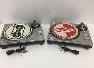 Technics SL1200 MK3D Silver Pair In Good Condition MK3 MK2