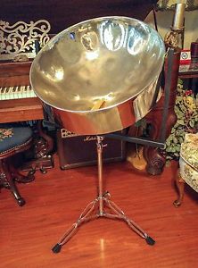Steel Drum - D Lead Pan - Chrome with New Stand & Mallets