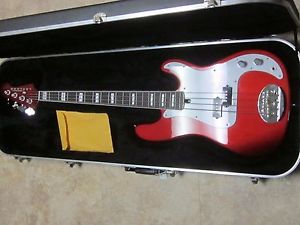 Lakland Skyline series Duck Dunn Bass guitar-candy apple red,great shape,older