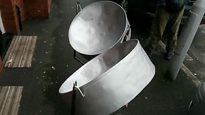 Double tenor steel pan drum and stand and sticks.  Ready to play