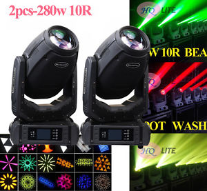 2PCS HQLITE 280W Spot Beam Wash Moving Heads Stage Lighting DJ Disco Wed Party
