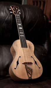 Koll Custom Archtop Tenor Ukulele - Spruce, Birdseye, Ebony, 5-ply Neck - Uke