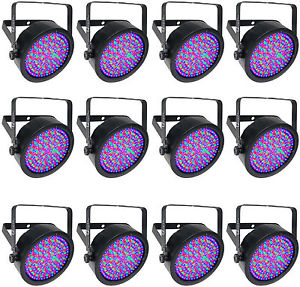 Chauvet EZ PAR 64 RGBA BLACK dj led light battery operated Lot of 12