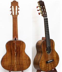 Handcrafted 3A Curly Hawaiian Koa Baritone Guitarlele Sweet Sound, MGU05