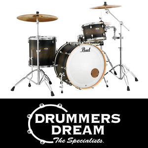 Pearl Decade Maple Series 3 Piece 24" Drum Kit Shell Pack in Satin Black Burst