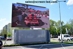 Container LED Screen | Mobile screen on semi-loaded container | outdoor LED wall