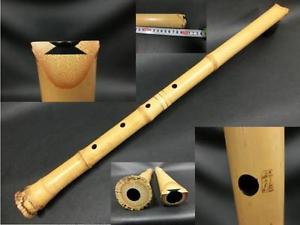 Shakuhachi Japanese end-blown flute KINKORYU Wagakki 70cm TAKEHARU USED