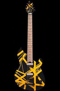 EVH Limited Edition Stripe Wolfgang Black With Yellow Stripes No Case