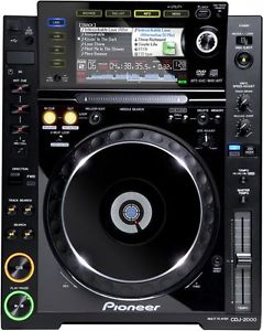 2 X PIONEER CDJ-2000 CDJ2000 CD PLAYER, SLIGHTLY USED