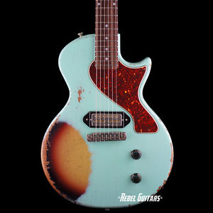 Rock N’ Roll Relics Guitars Thunders SC Surf Green Over Sunburst w/ Gold Foil