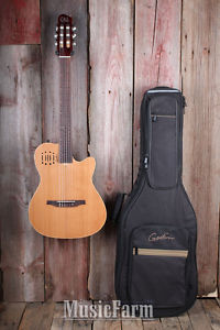 Godin Multiac Nylon Encore Acoustic Electric Thinline Classical Guitar w Gig Bag