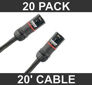(20) Converta-Shell Tactical Shielded PRO CAT5E 20' ft Ethercon Style RJ45 Cable