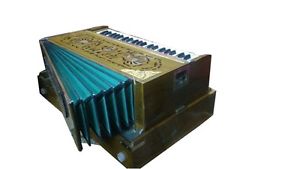 BEST QUALITY FOLDING HARMONIUM TRAVELING BAJA TEAK WOOD BODY WITH FIBRE CASE