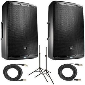 2x JBL EON 615 EON615 Active 15" 2-Way Powered Loud-Speaker 1000W Amplified PAIR
