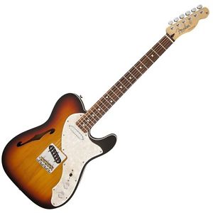 Fender Deluxe Thinline Telecaster -  3 Colour Sunburst - Rosewood Neck - NEW