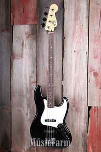 Fender® Standard Jazz Bass 4 String Electric Bass Guitar RW Fretboard MIM Black