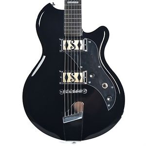 Supro Westbury 2020JB Electric Guitar Jet Black solid Dbl PU