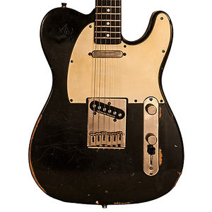 Sawtooth Americana Relic Series ET Electric Guitar, Black with Aged White