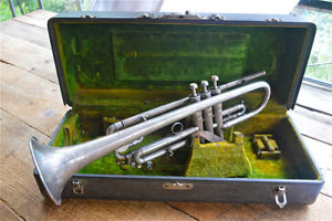 1922 CONN Bb - A TRUMPET SILVER PLATED! PLAYS WELL! $395