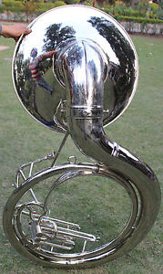 AWSM SOUSAPHONE Bb FLAT 3 VALVES " Chopra " WITH BAG MOUTH PIECE FAST SHIP