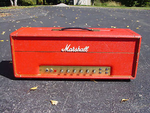 1976 Marshall Super Bass Rare Custom  Red  EL34 Head  Original 100W 1992 Cover