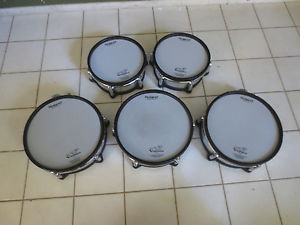 5 Roland pd-125x pd-105x 5 PC V Drum Mesh Package SILVER - AMAZING DEAL!!