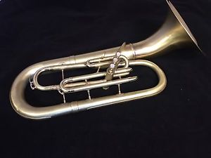 F.E. Olds & Son AMBASSADOR Fullerton CA 3 Valve Brushed Satin Brass Bb Baritone