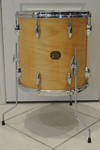 VINTAGE GRETSCH 16" FLOOR TOM in NATURAL LACQUER for YOUR DRUM SET! LOT #V939
