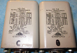 TRIAD HS-54 Date MatchedPair Plate to Line Output/Matching Transformers FreeShip