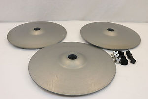 Roland THREE Silver Cymbal Package ONE CY-15RSV Ride & TWO CY-14CSV Crash CY14C