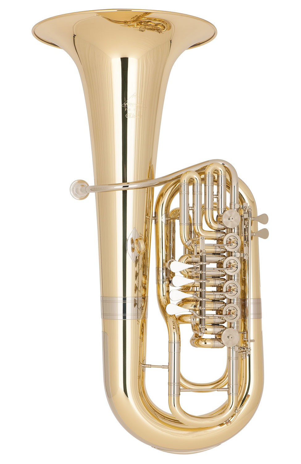 MIRAPHONE 481C "ELEKTRA" TUBA FA 6 PALETTES VERNI +Housse