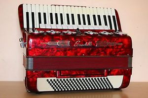 Scandalli Vintage LMMH Accordion 120 bass Polifonico Brevetto Fisarmonica + Case