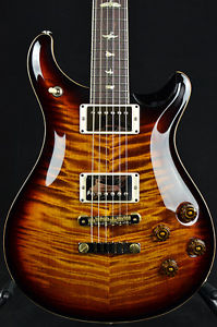 PRS McCarty 594 Wood Library Black Gold Burst Exposed Binding - Matching Neck