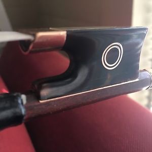 Fine old viola bow by Garner Wilson, gold mountings with genuine tortoise shell