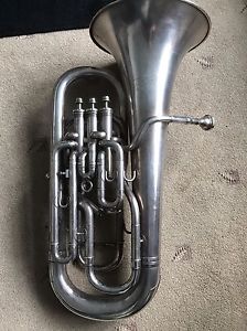 BESSON EUPHONIUM-B FLAT- NEW STANDARD MODEL-SILVER-GREAT CONDITION