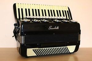 Scandalli Vintage LMMH Accordion 120 bass Polifonico Brevetto Fisarmonica + Case