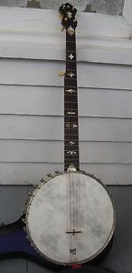 Antique vintage five string open back Mystic Banjo