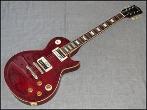 Used! ESP Japan -Edwards- Les Paul Standard Guitar E-LP-125SD/QM w/Tuner Knob