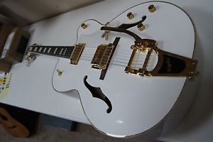 Vintage VSA850WH Series Semi Acoustic Electric Guitar - White