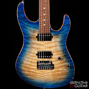BRAND NEW SUHR CUSTOM MODERN GUITAR WITH QUILTED MAPLE TOP IN BLUE BURST FINISH