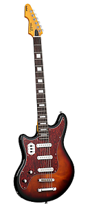 Schecter Hellcat VI Left Handed 6-String Electric Guitar, 3-Tone Sunburst