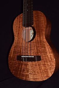 Mele Ukulele Solid Curly Koa Custom Tenor 4-String -- entirely handmade on Maui