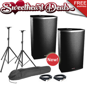 Pair of American Audio Sense 12 12" 2-Way Passive PA Speakers Loudspeakers
