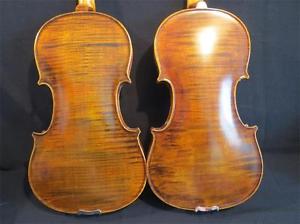 2pcs Strad style SONG master carved horse head violin 4/4,powerful sound